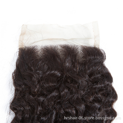 Brazilian Hair Bundles with closure  Remy Human Hair Bundles with lace Closure 100 Virgin Hair Weave